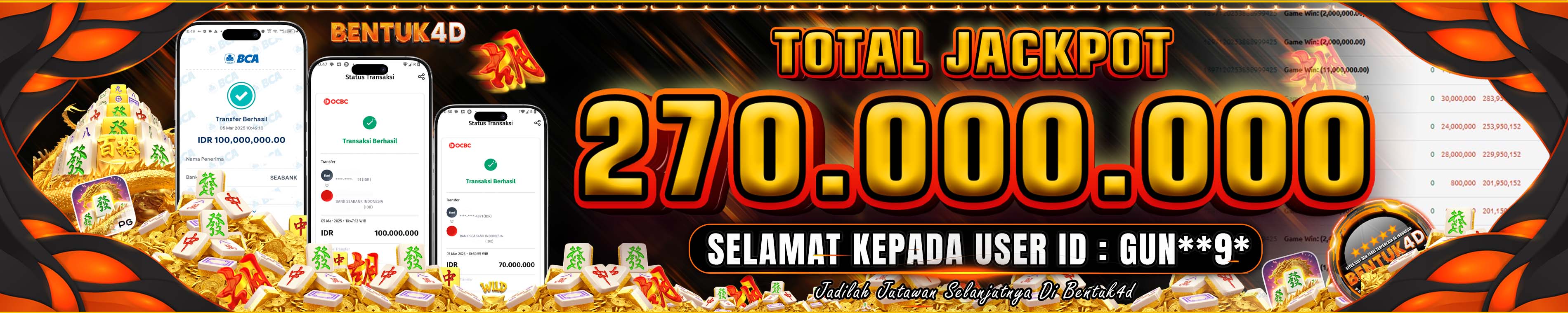 KEMENANGAN MEMBER 270JUTA!!