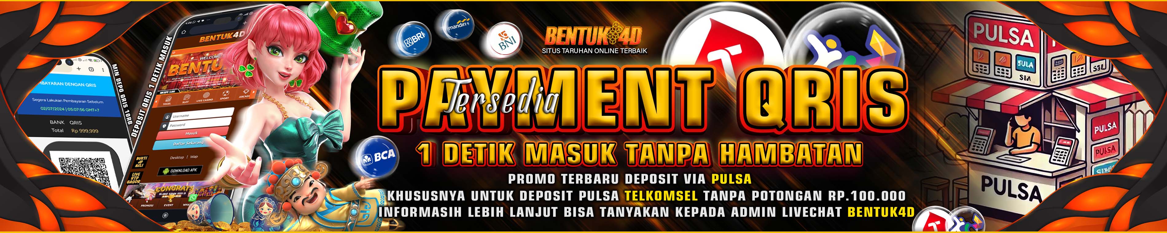 DEPOSIT VIA QRIS BENTUK4D